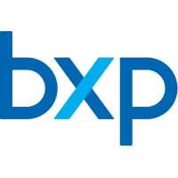 BXP logo in blue on a white background