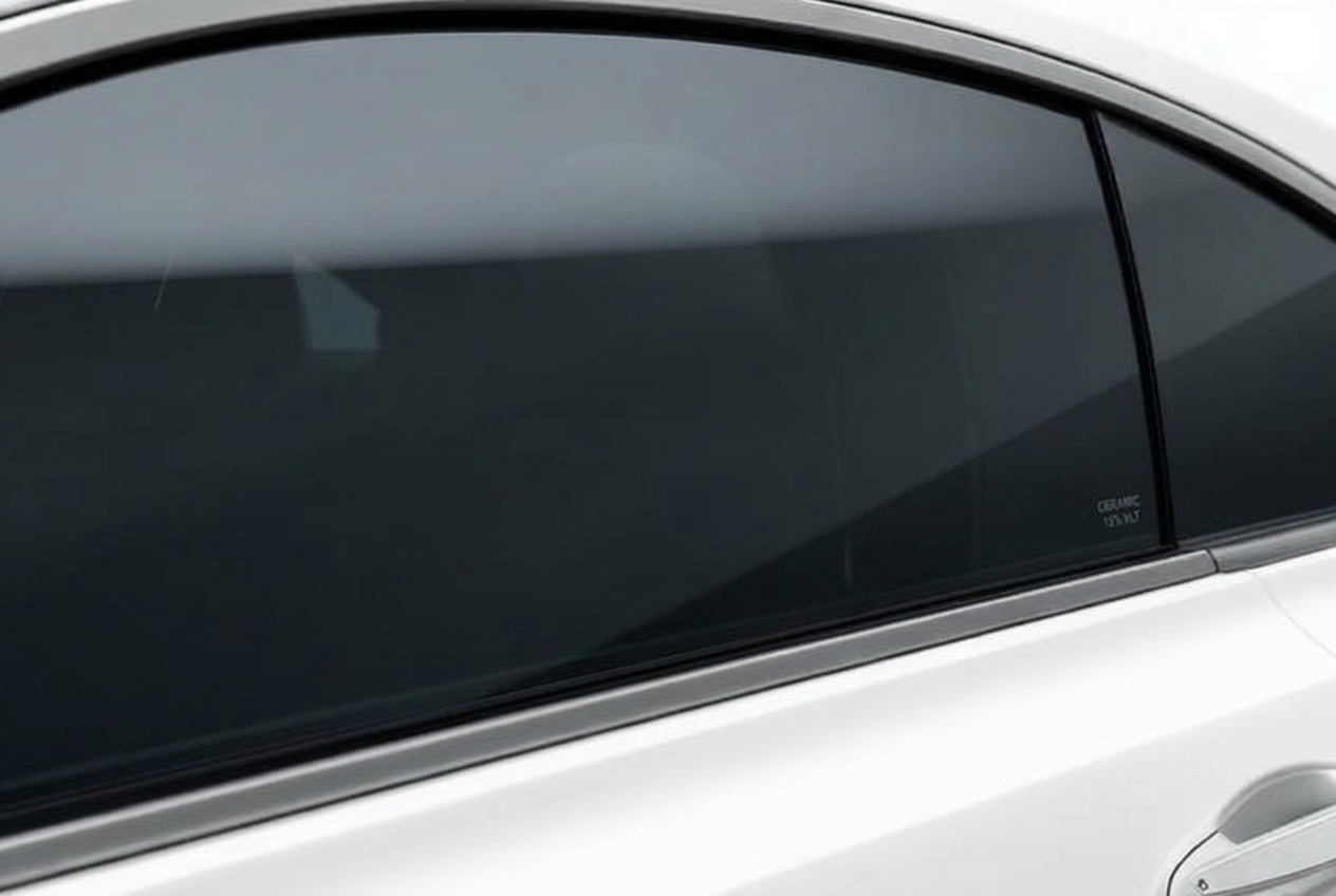 Deep dark 15% VLT window tint film shade for enhanced security and solar protection.