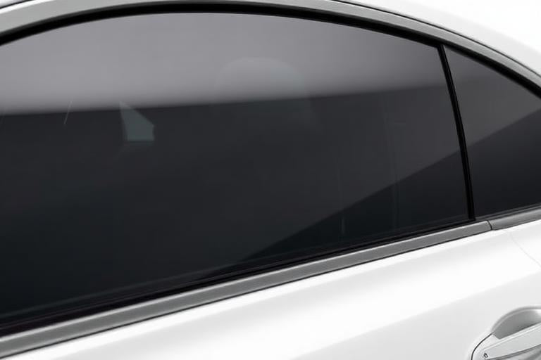 Dark 20% VLT factory-matching window tint percentage shade on a car window glass.