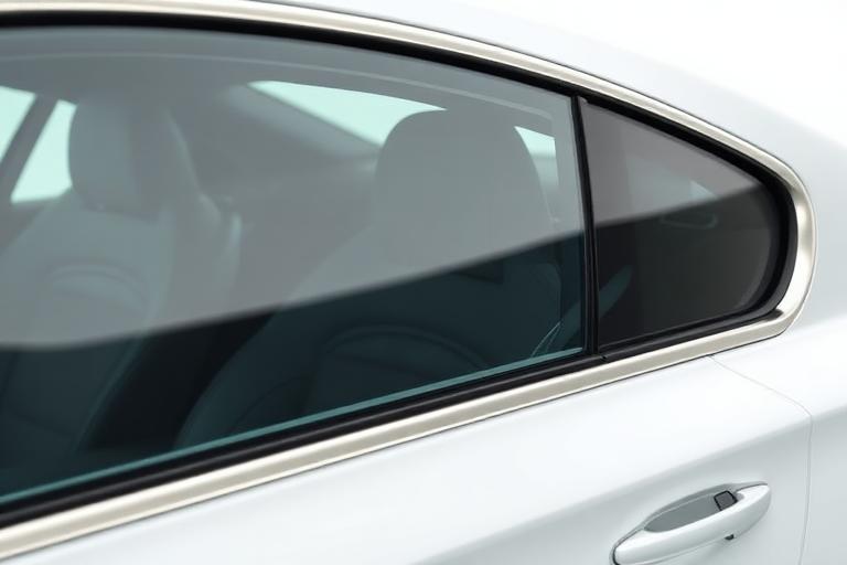 Light 70% VLT window tint shade transparency level on a vehicle side window.